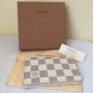 louis vuitton damier azur card holder